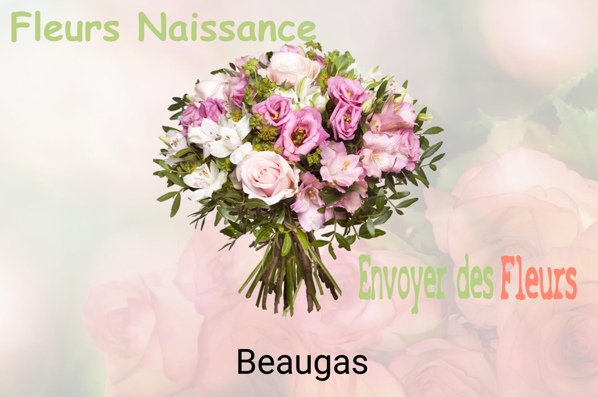 Bouquet de fleurs de naissance livré à Beaugas